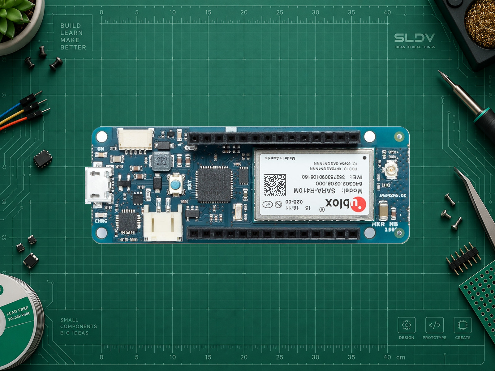 Arduino MKR NB 1500 — реальная плата Arduino, вид целиком