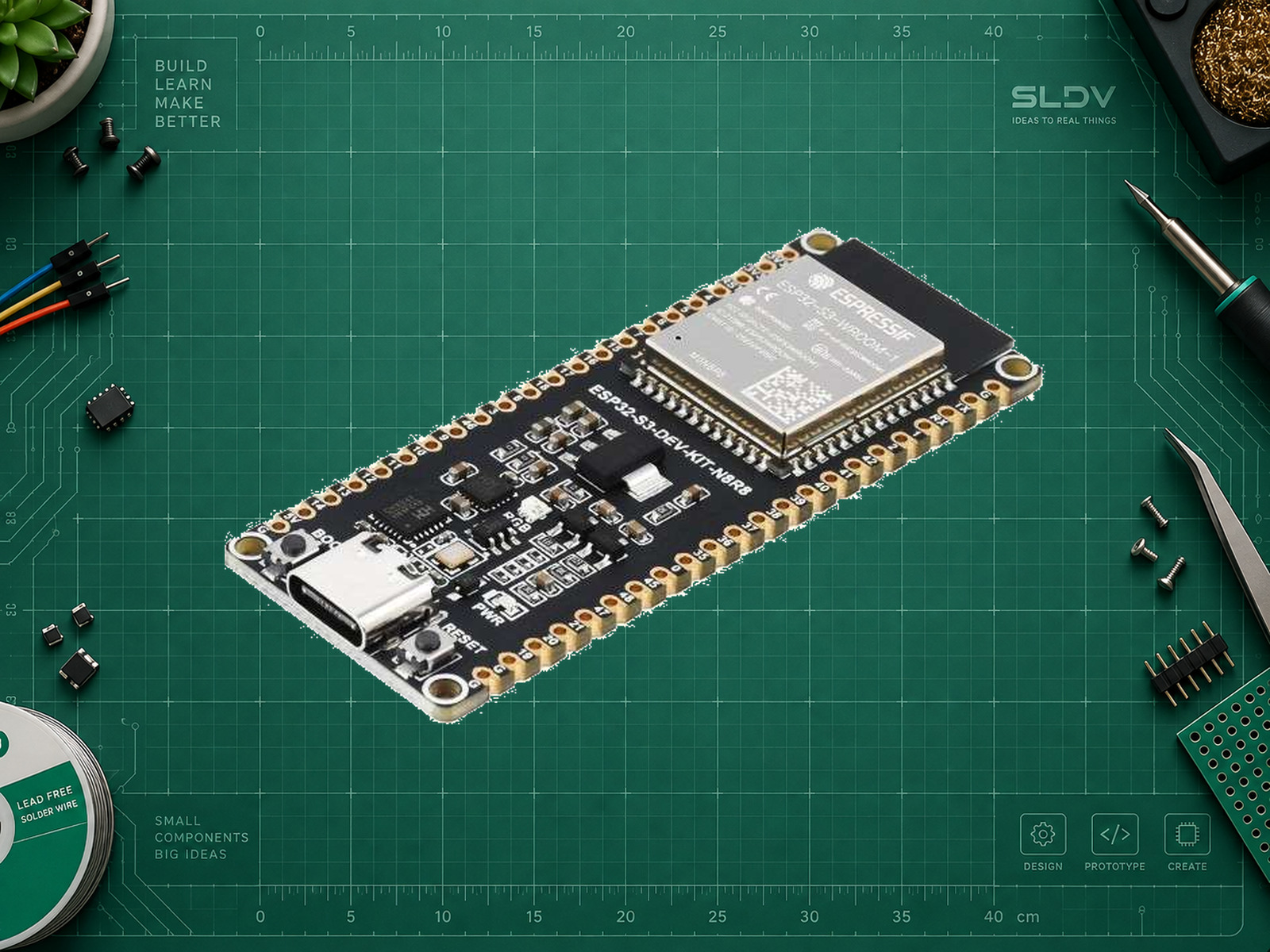 Waveshare ESP32-S3-DEV-KIT-N8R8 — 8 МБ Flash / 8 МБ PSRAM; фото платы из проверенного источника.