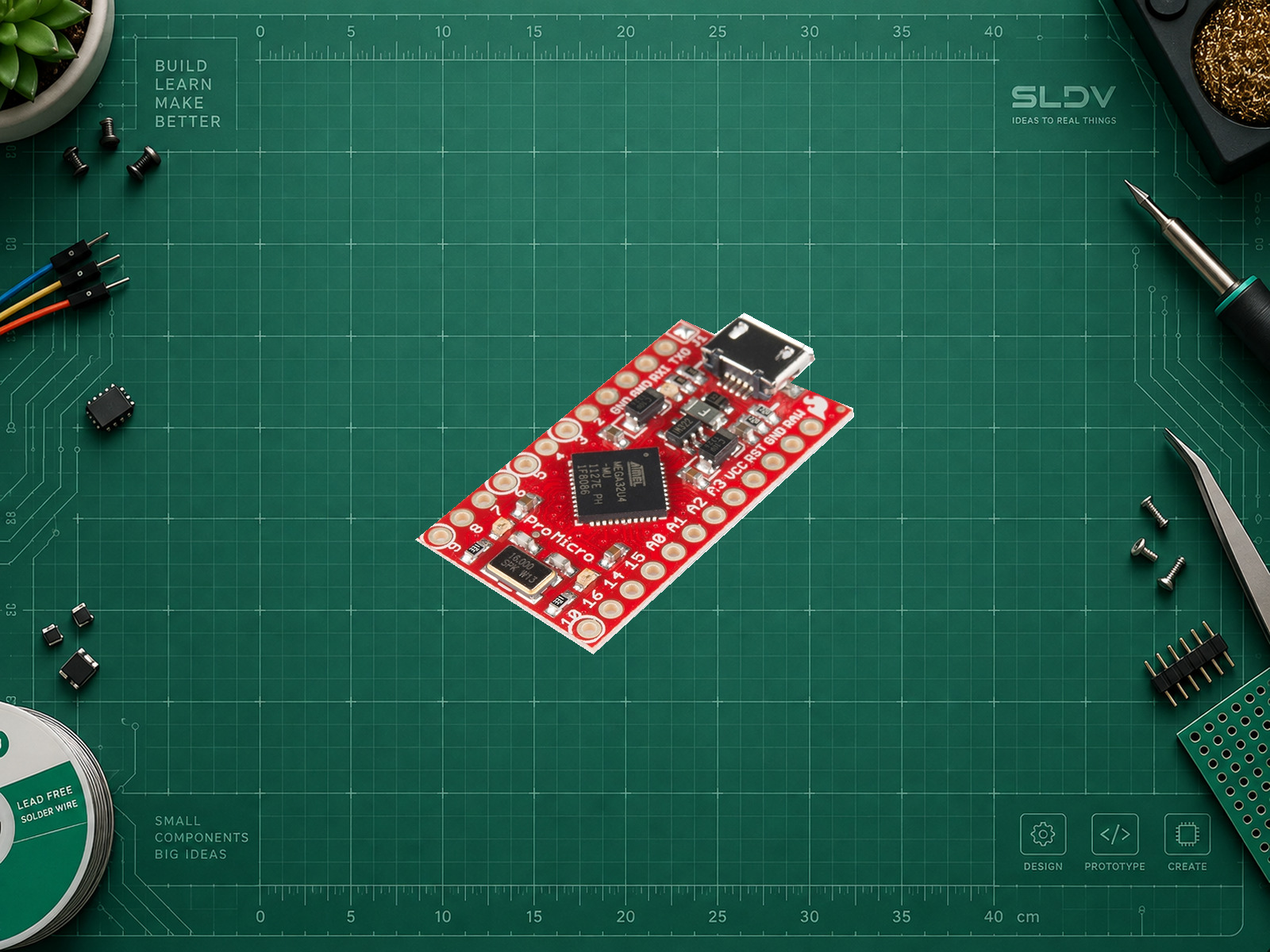 Pro Micro ATmega32U4 — SparkFun — фото точной платы из проверенного источника.