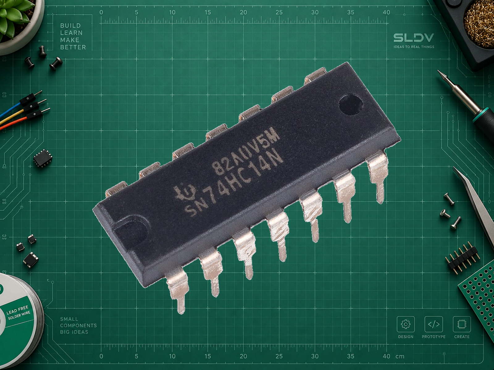 Texas Instruments SN74HC14N в корпусе DIP-14