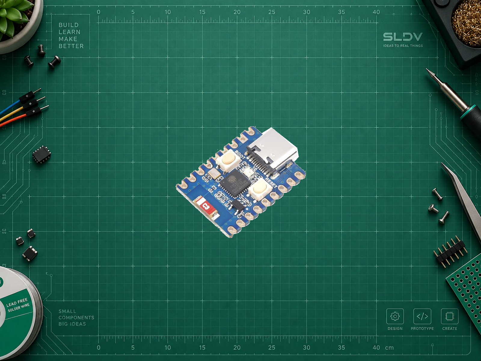 Waveshare ESP32-C3-Zero — 4 МБ Flash; фото производителя.