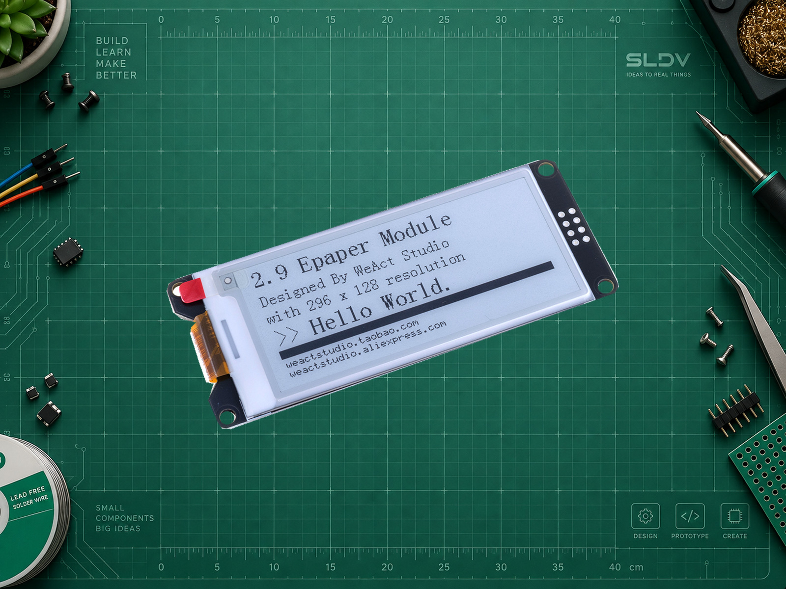 WeAct Studio EpaperModule 2,9 дюйма, чёрно-белая панель