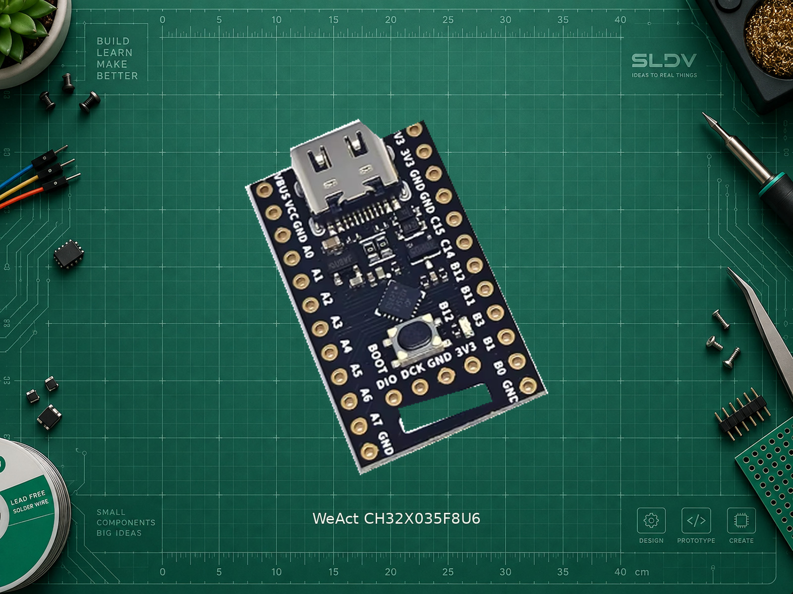 WeAct CH32X035F8U6 Core Board — реальная плата