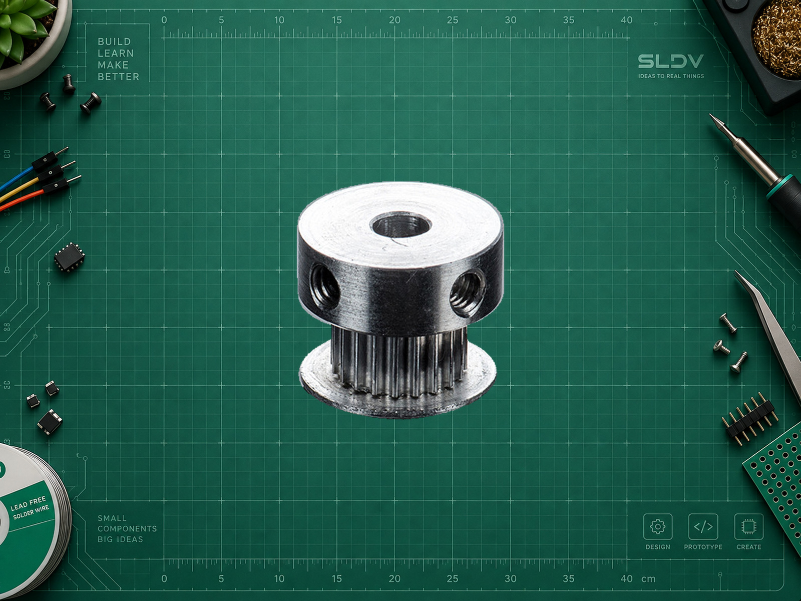 Adafruit 1251, шкив GT2 20T с отверстием 5 мм