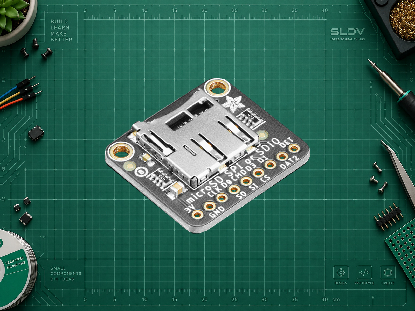 Adafruit 4682 MicroSD SPI/SDIO, модуль только для логики и питания 3,3 В