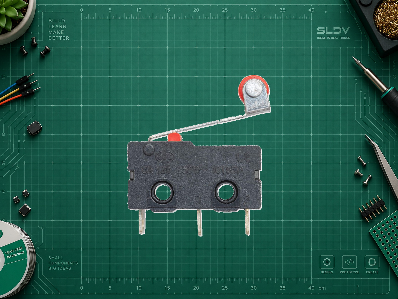 Soldered 101411 KW12-3, микропереключатель с роликовым рычагом