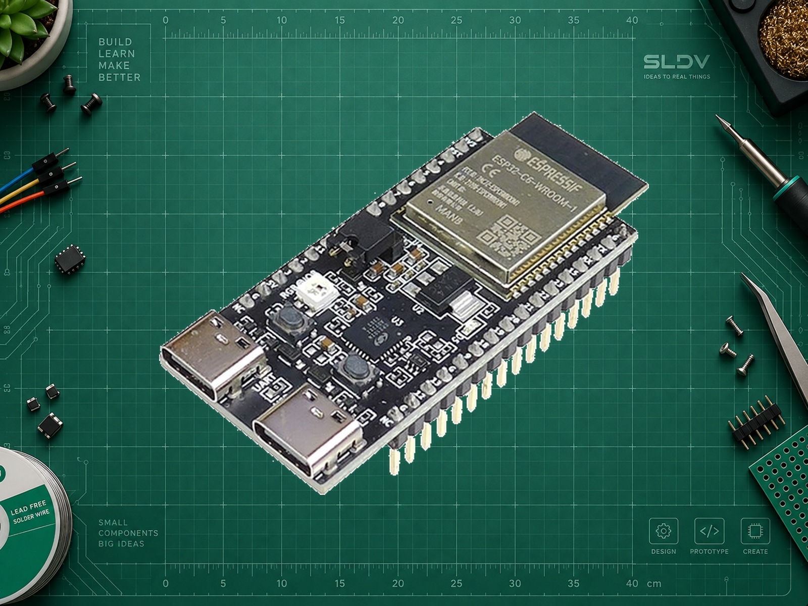 Espressif ESP32-C6-DevKitC-1-N8 · v1.2, 8 МБ Flash; фото производителя.