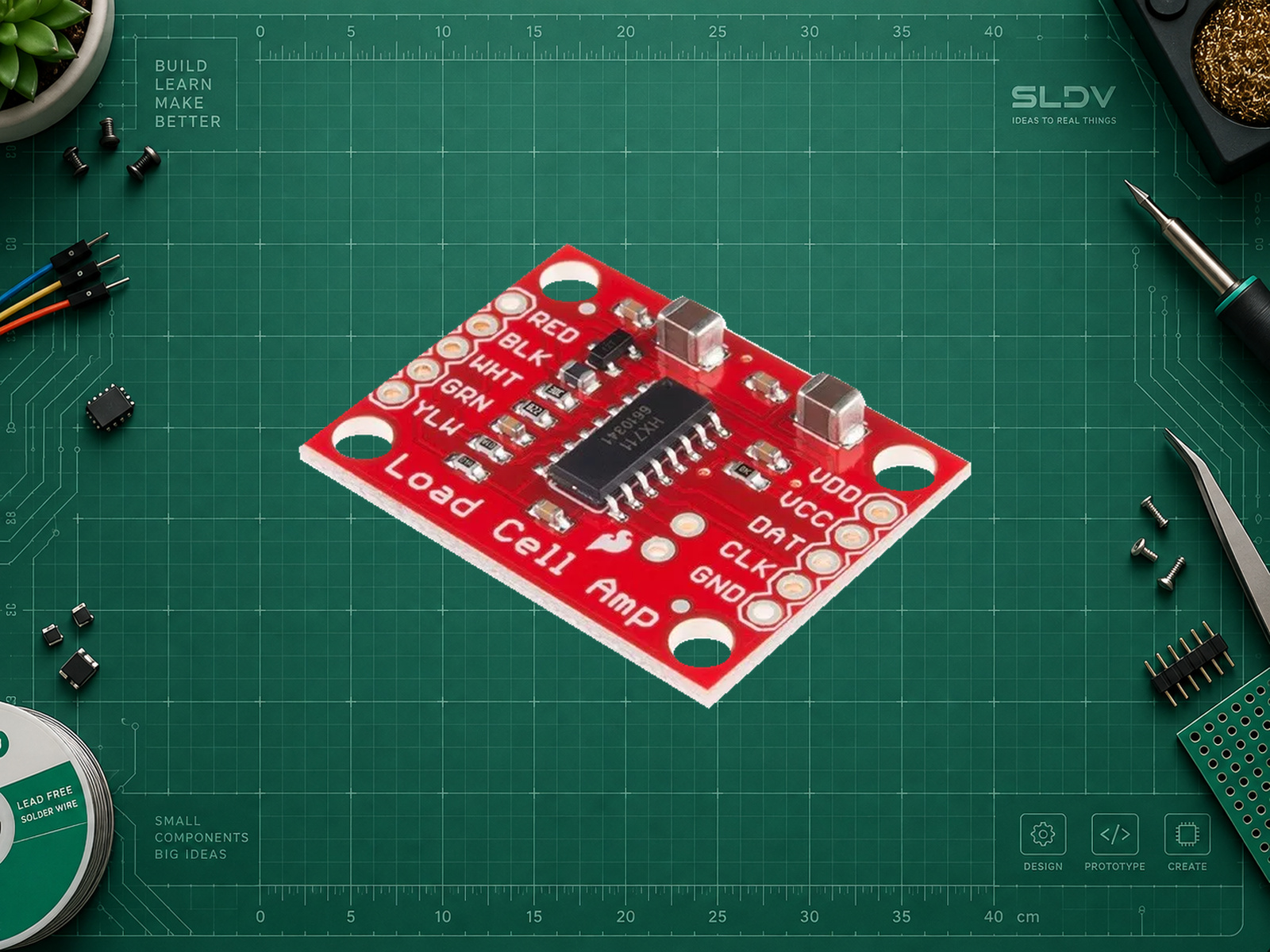 Усилитель HX711 SparkFun SEN-13879 с отдельными VDD и VCC, без тензодатчика