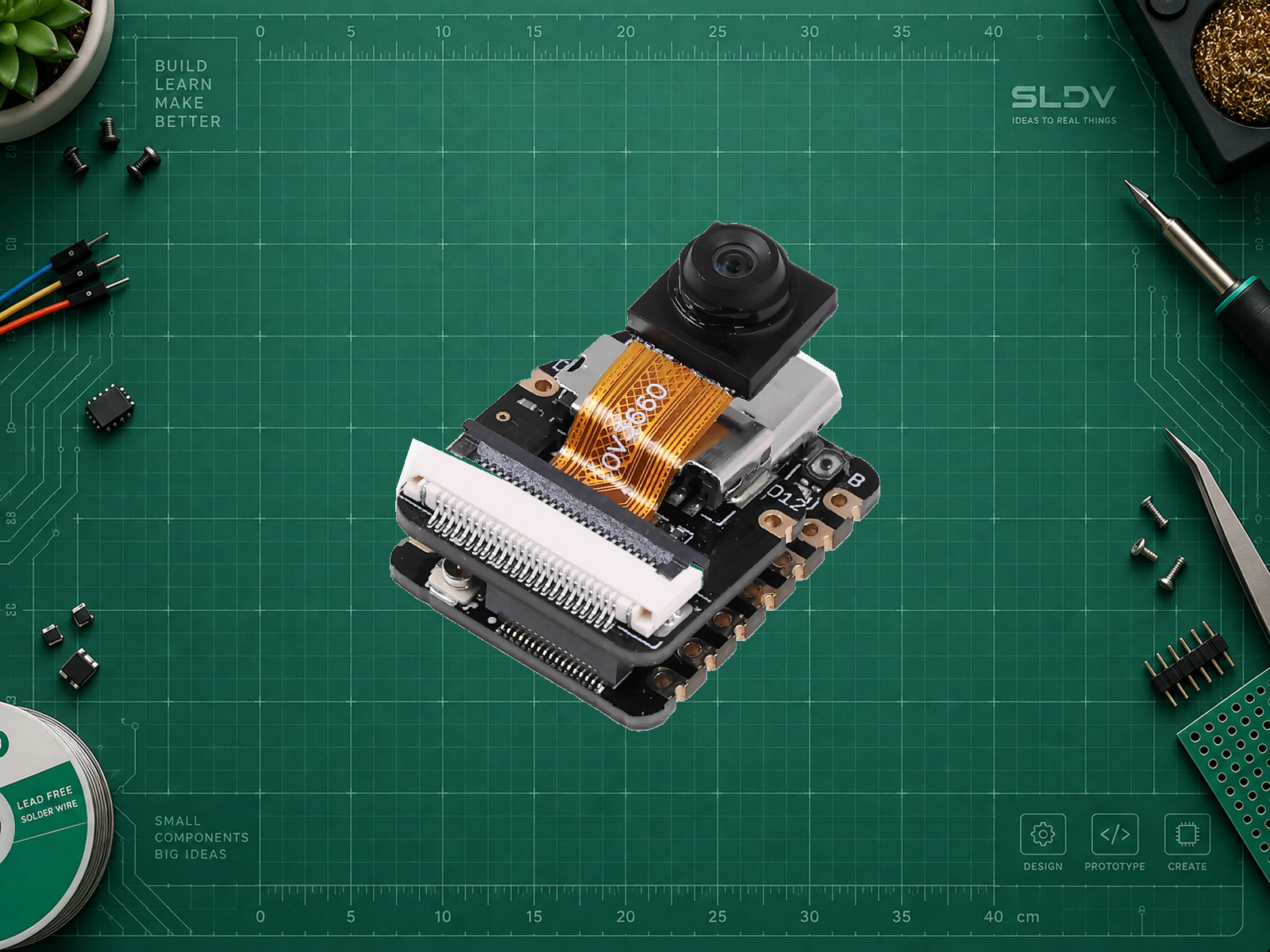 Seeed Studio XIAO ESP32S3 Sense OV3660 — 8 МБ Flash / 8 МБ PSRAM; фото платы из проверенного источника.