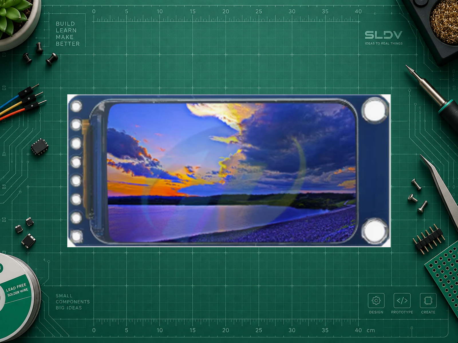 TFT 1.47″ GMT147SPI · ST7789 — реальный вид платы спереди.