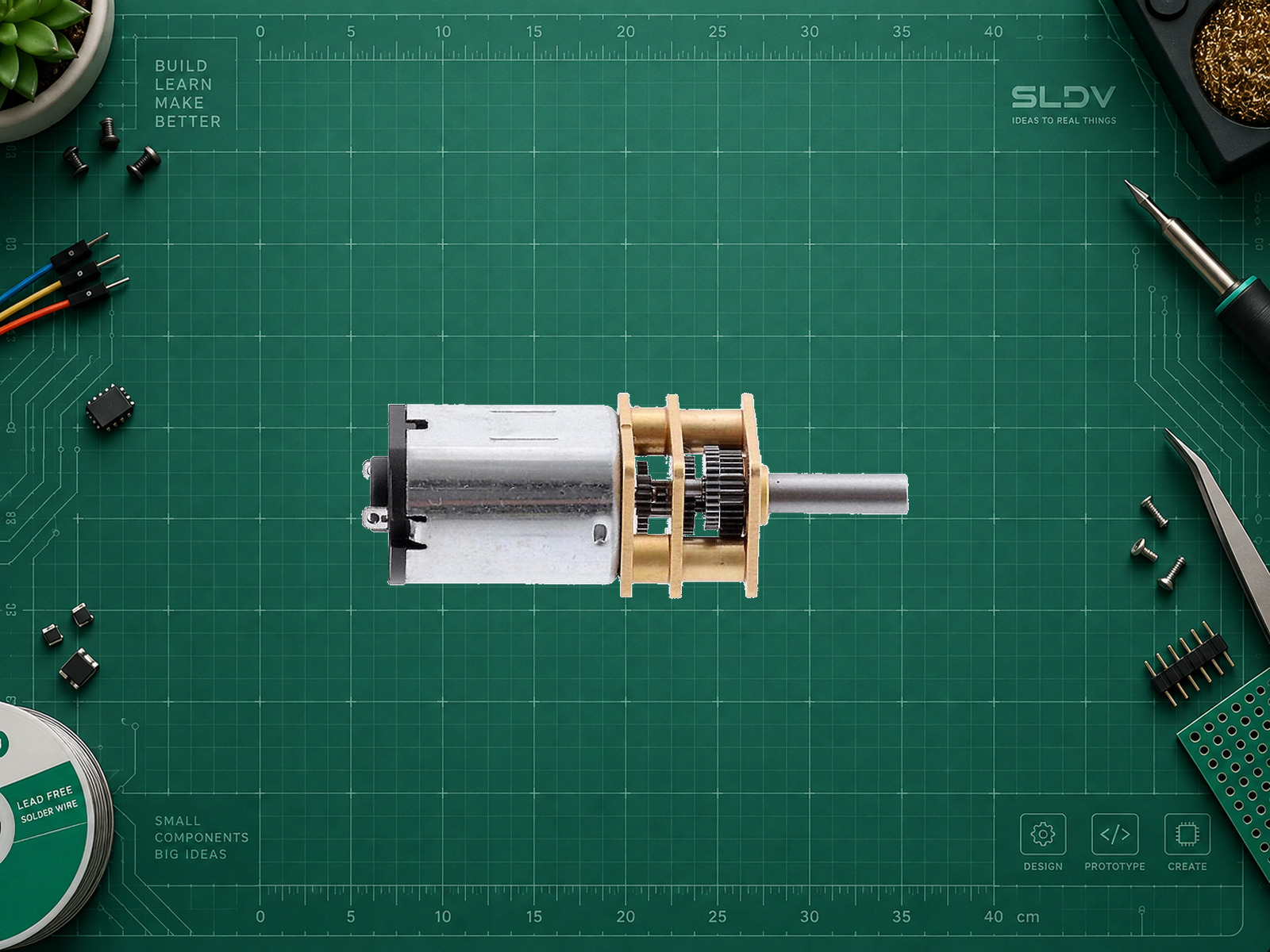 Pololu 2367, Micro Metal Gearmotor MP 100:1, 6 В
