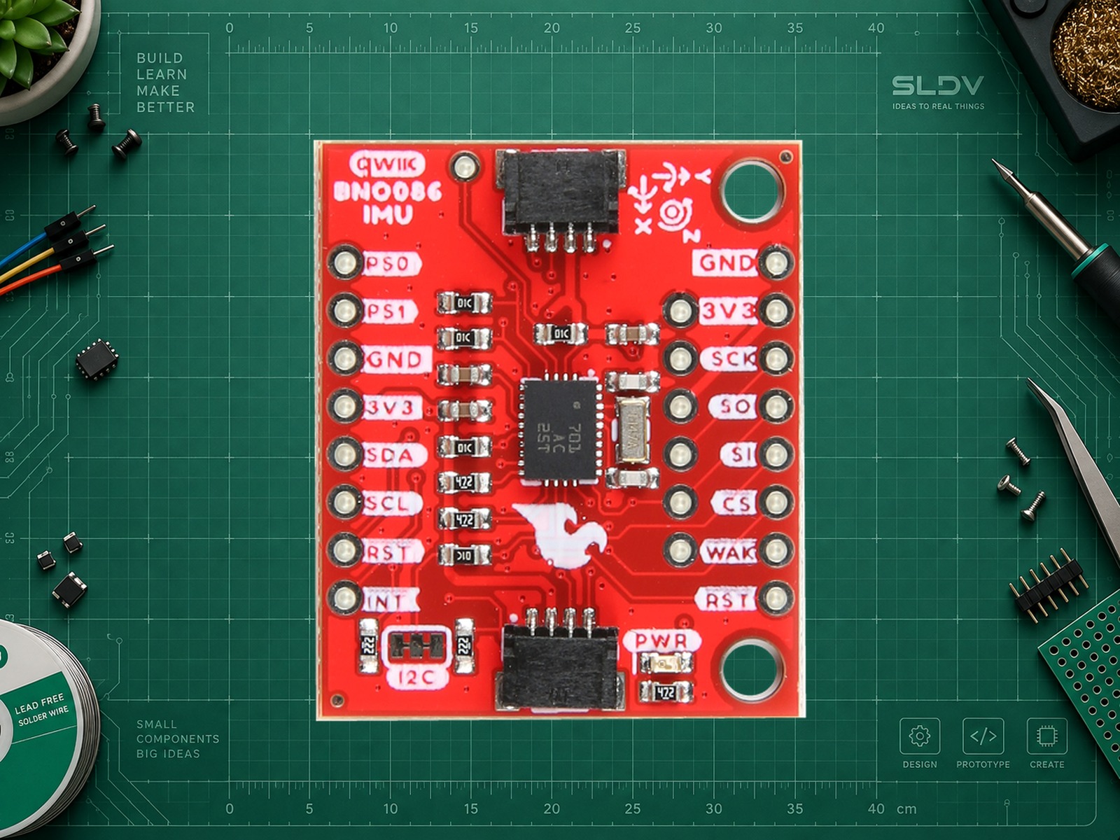 SparkFun VR IMU Breakout BNO086, SEN-22857: настоящее фото производителя. Это модуль с Qwiic, а не отдельная микросхема.