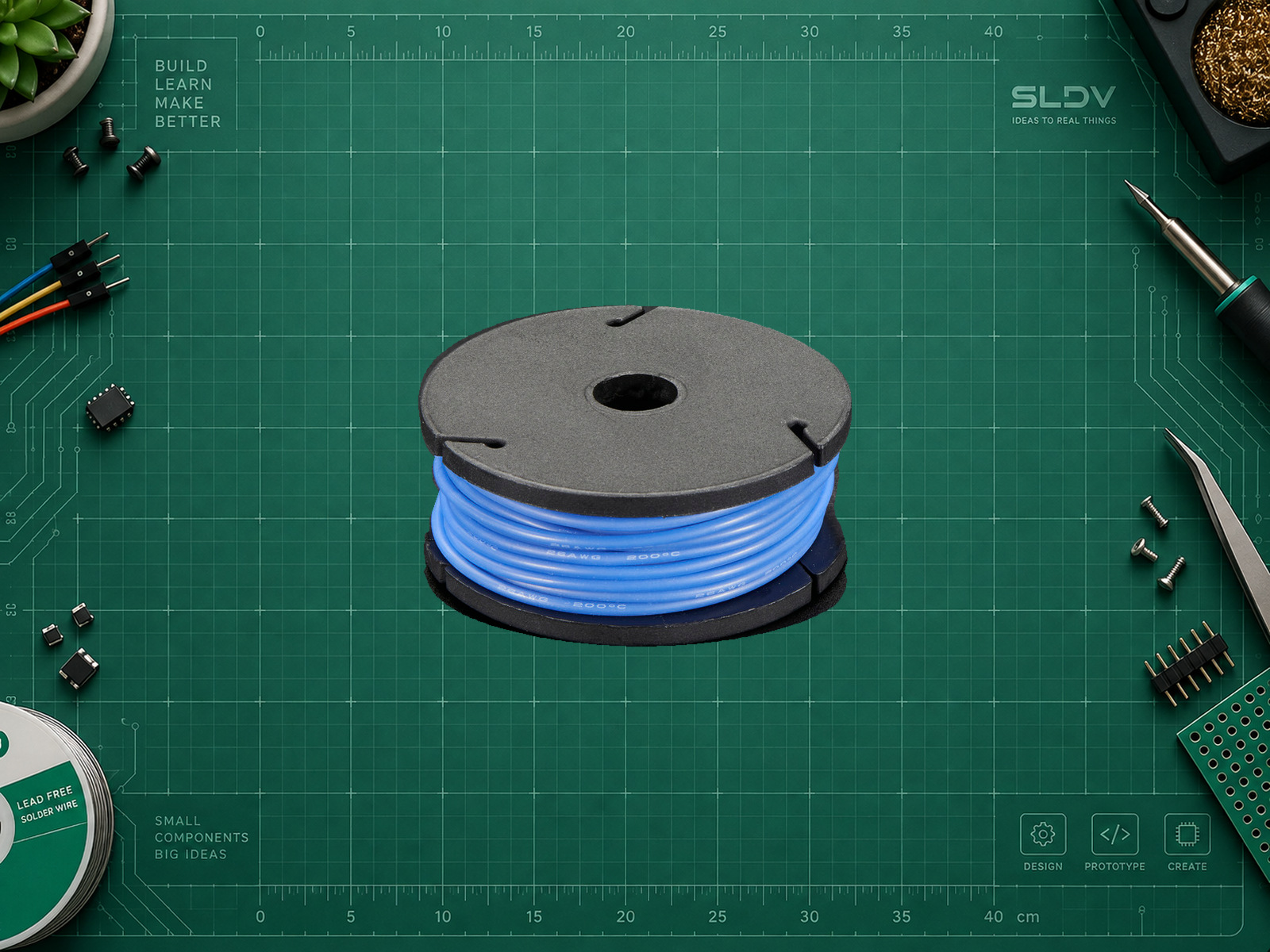 Adafruit 2514, одна катушка силиконового многожильного провода 26 AWG