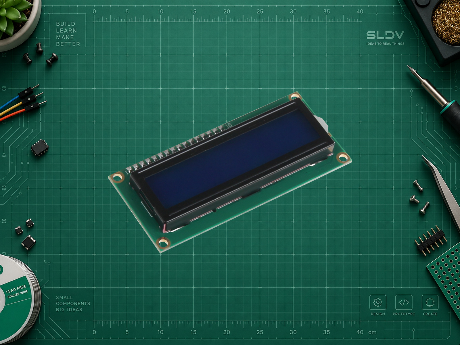 Joy-IT SBC-LCD16x2, лицевая сторона LCD1602 с I2C-адаптером