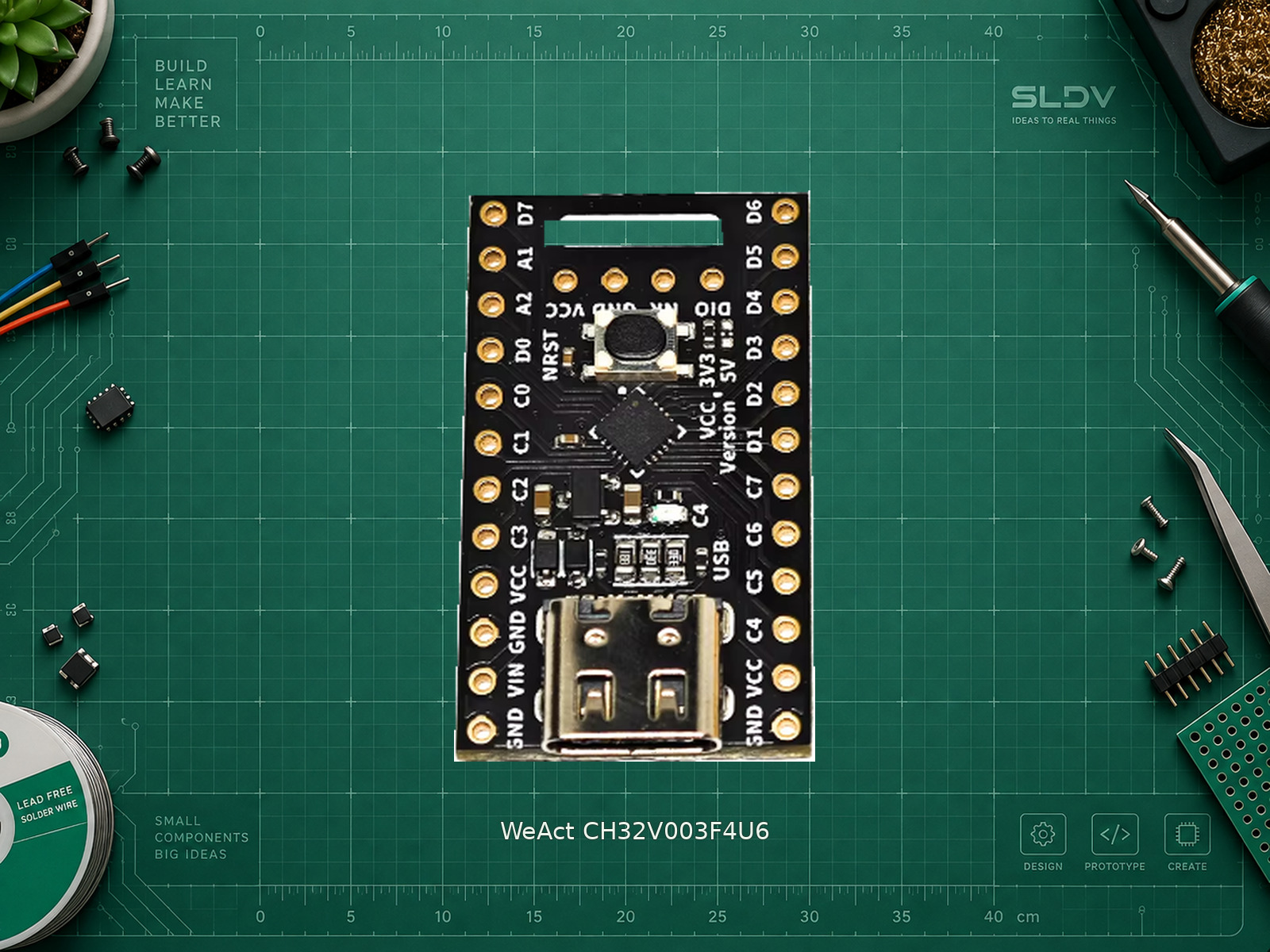 WeAct CH32V003F4U6 Core Board — реальная плата