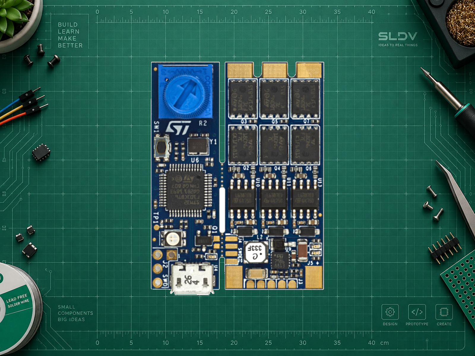 B-G431B-ESC1 — реальная плата целиком