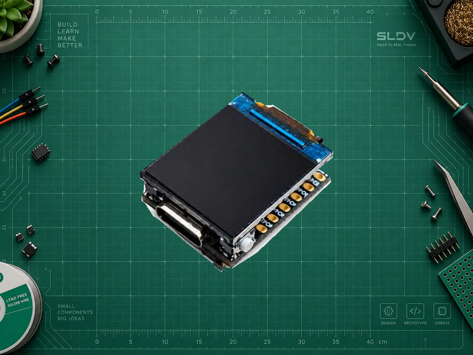 SpotPear ESP32-S3-LCD-0.85-SD — плата с миниатюрным экраном, исполнение без припаянных штырей