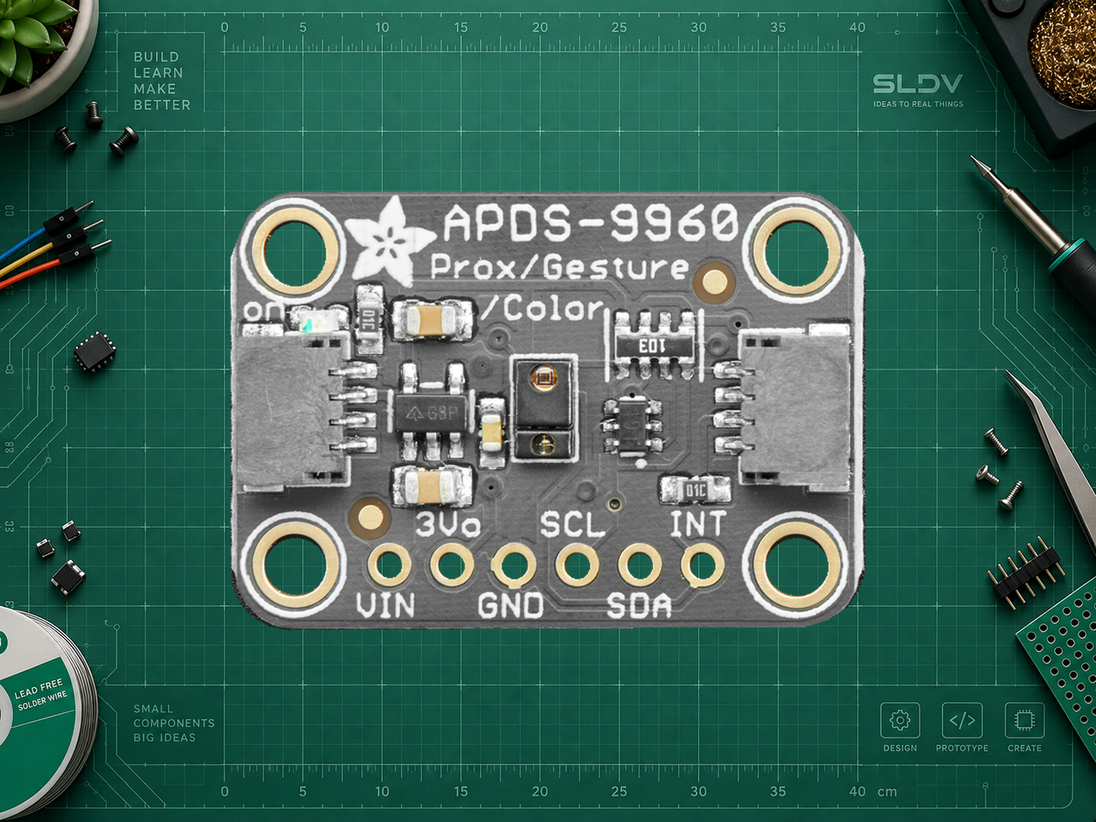 Модуль Adafruit APDS-9960 PID 3595 STEMMA QT без отдельной гребёнки