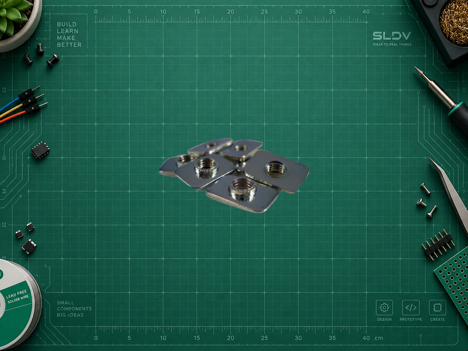 T-гайки семейства OpenBuilds Tee Nuts M5; винт показан отдельно