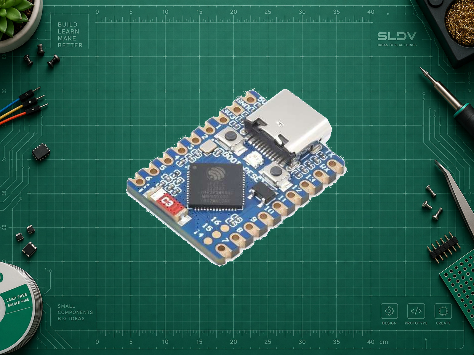 Waveshare ESP32-S3-Zero — 4 МБ Flash / 2 МБ PSRAM; фото платы из проверенного источника.