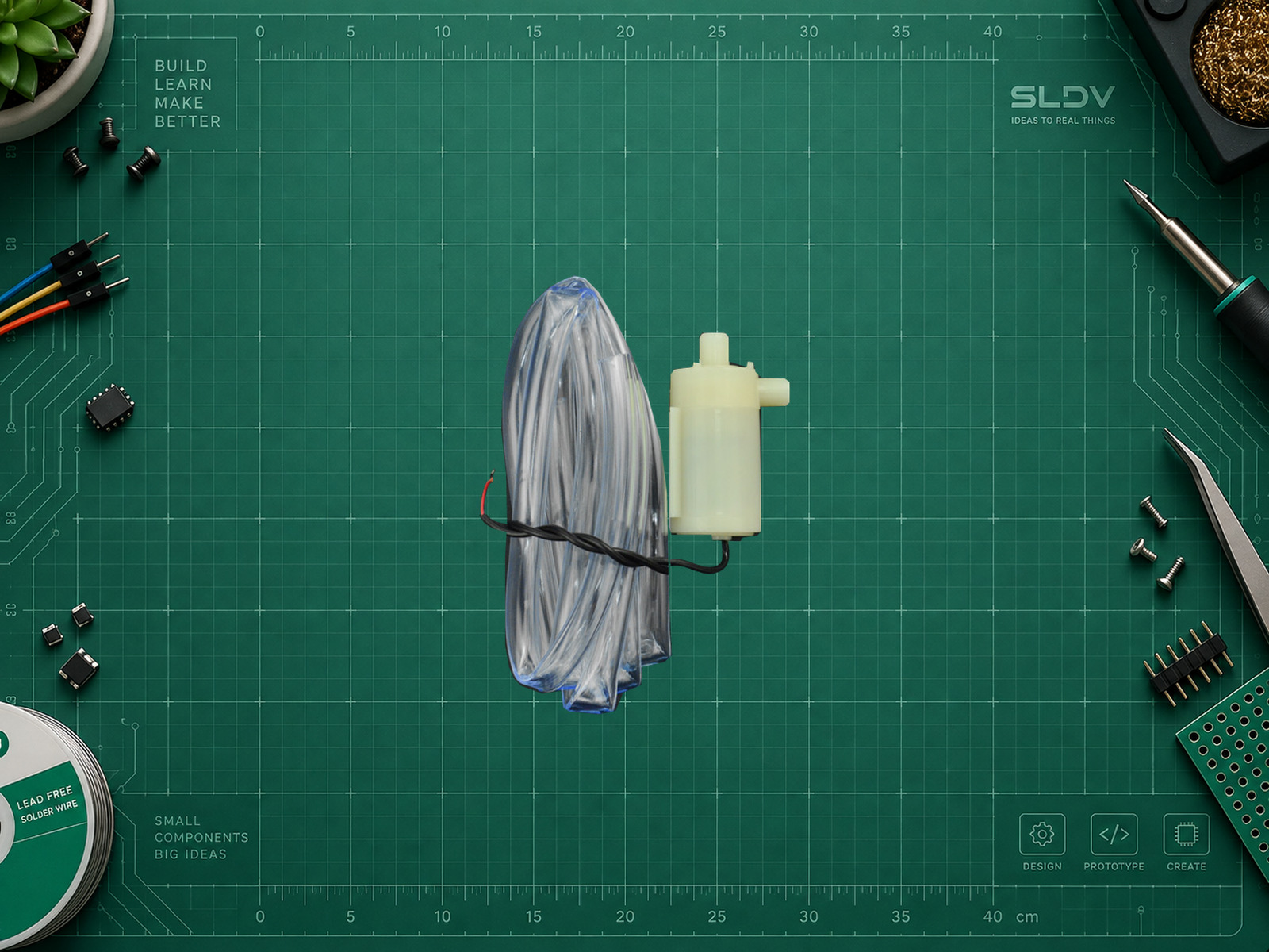 DFRobot FIT0800, мини-помпа 3–6 В с прозрачной трубкой