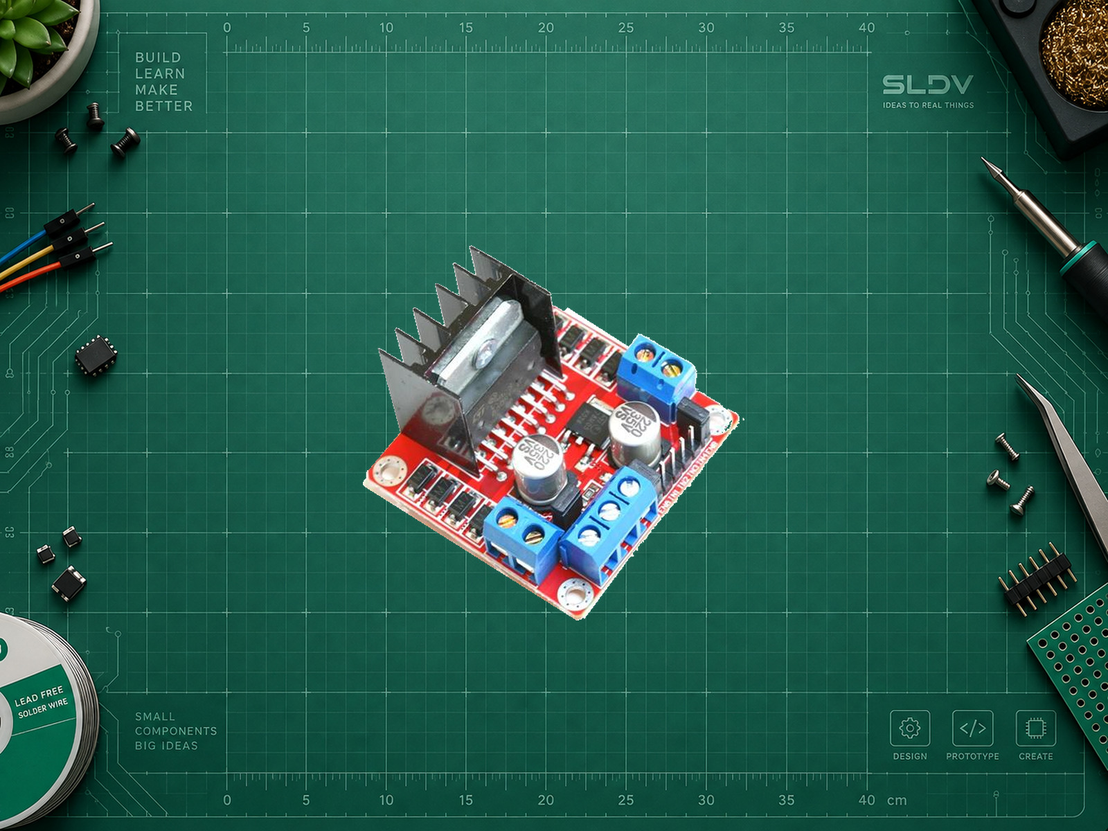 Handson DRV-1006, двухканальный модуль L298N