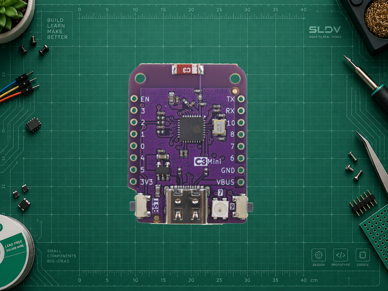 LOLIN C3 Mini v2.1.0 — 4 МБ Flash; фото производителя.