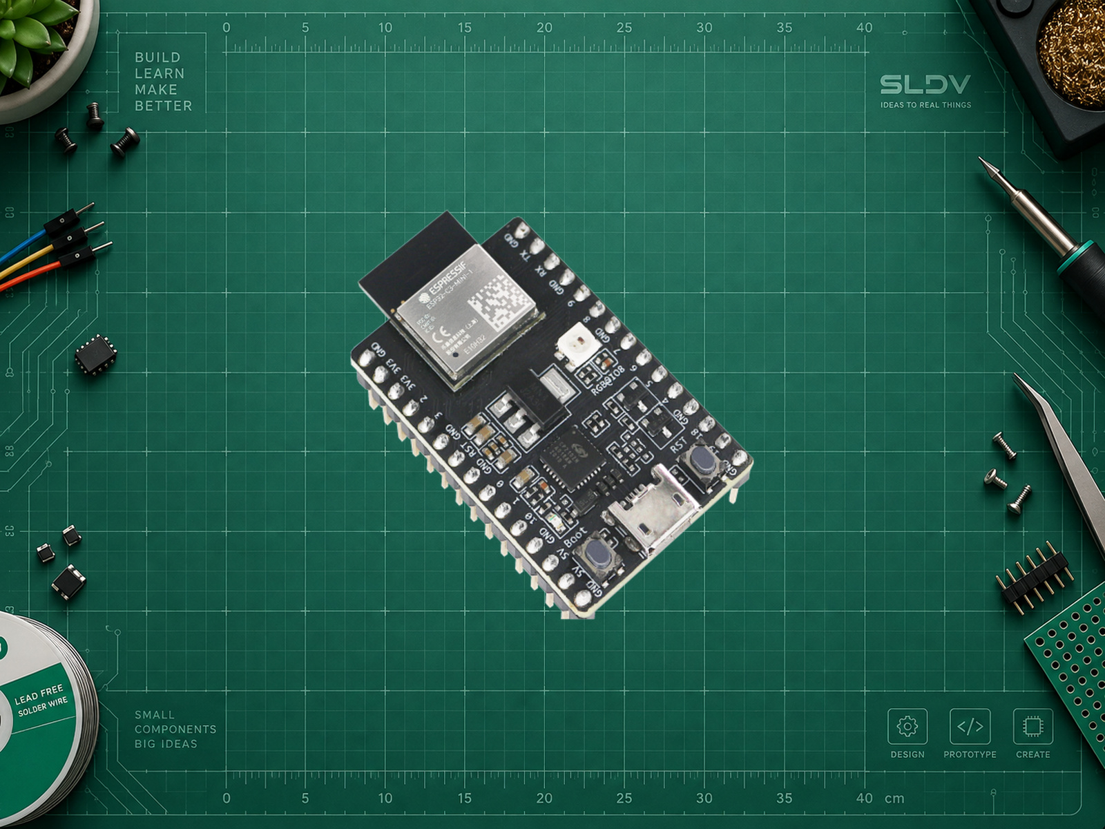 Официальная ESP32-C3-DevKitM-1 v1 с модулем ESP32-C3-MINI-1