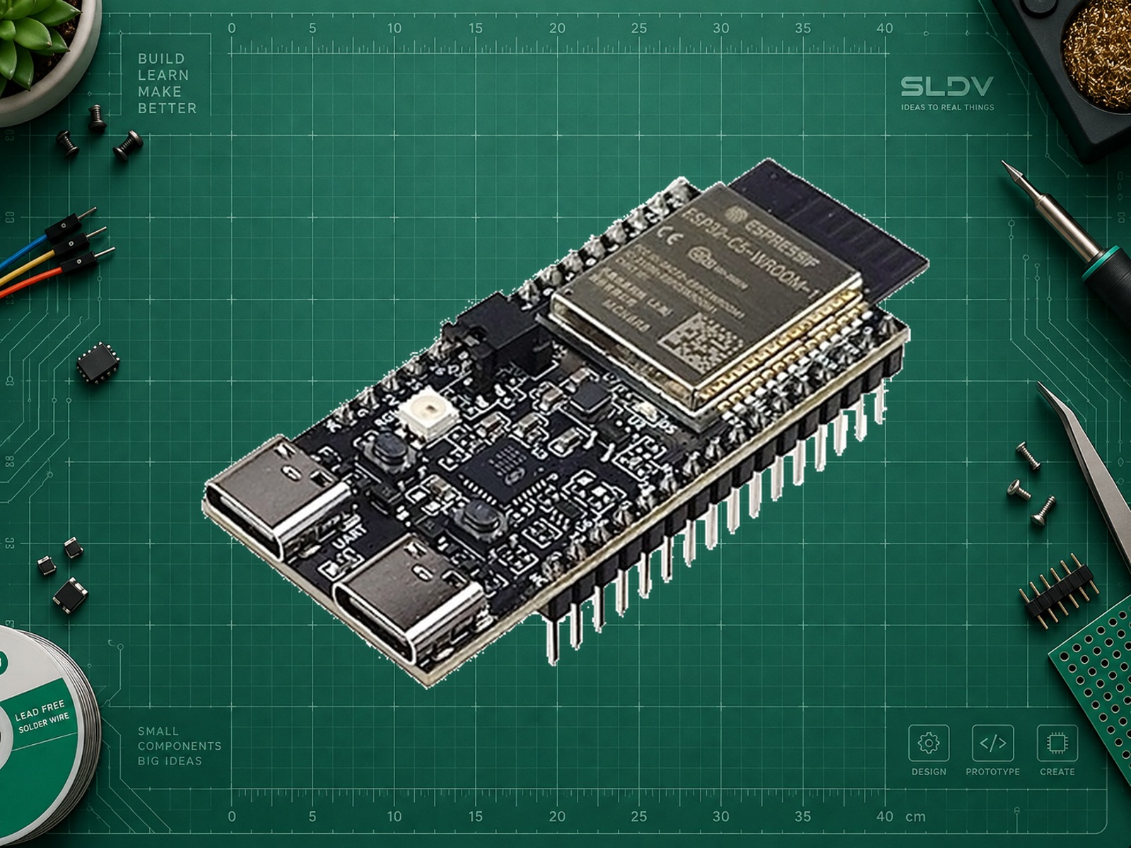 Espressif ESP32-C5-DevKitC-1-N8R8 · v1.2, 8 МБ Flash / 8 МБ PSRAM; фото производителя.