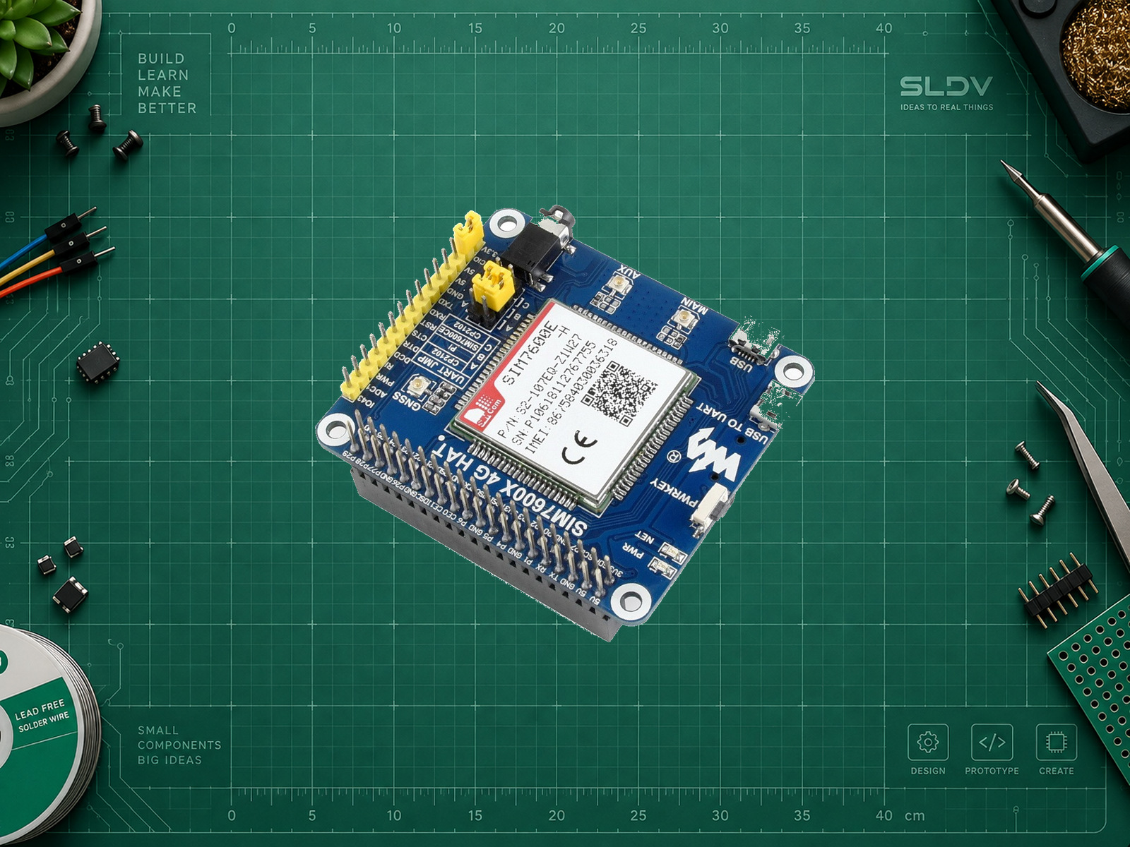 Waveshare SIM7600E-H 4G HAT, старое исполнение с перемычкой VCCIO