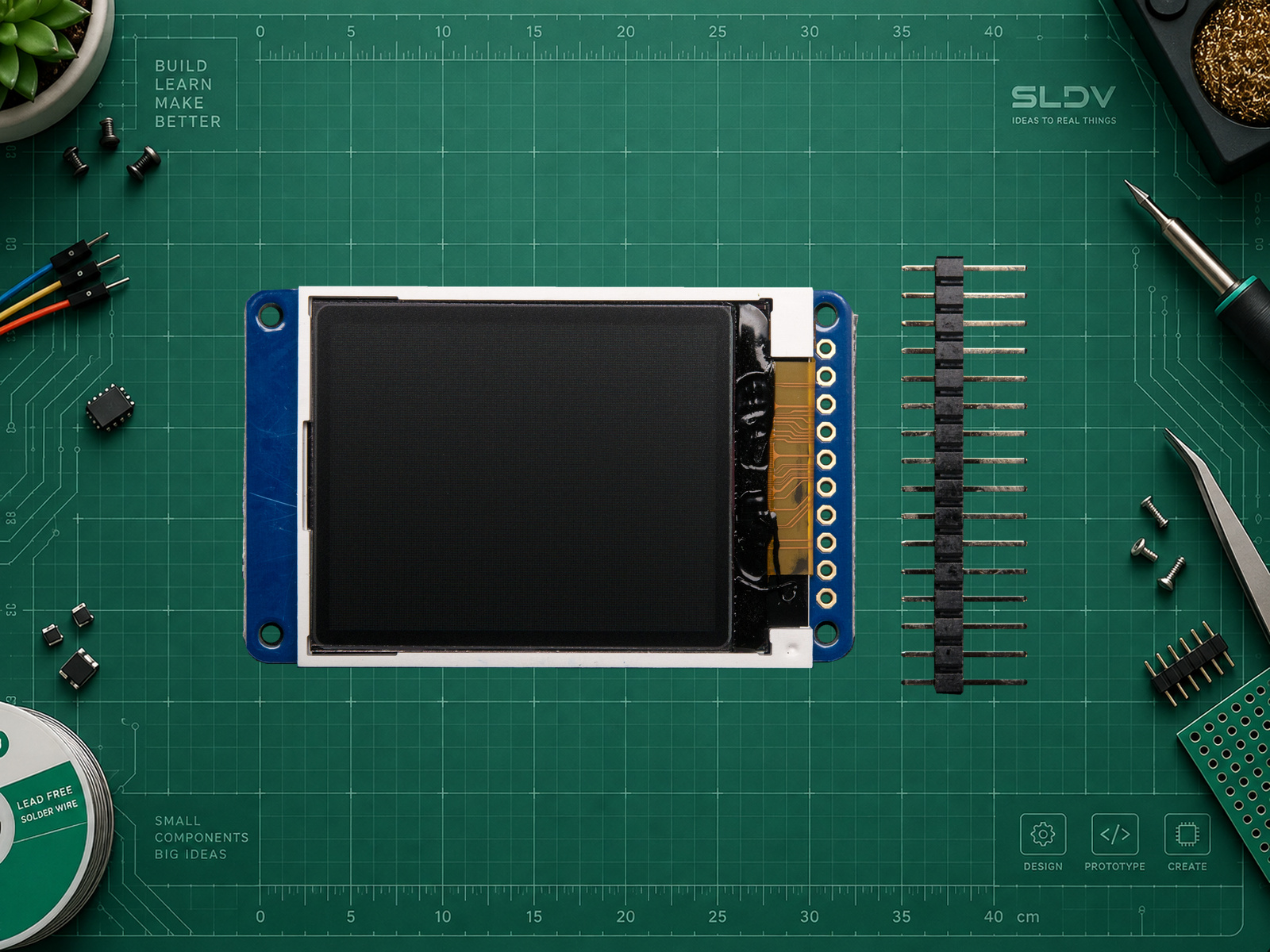 Adafruit 358 ST7735R 1,8″, старая плата без EYESPI с отдельной гребёнкой