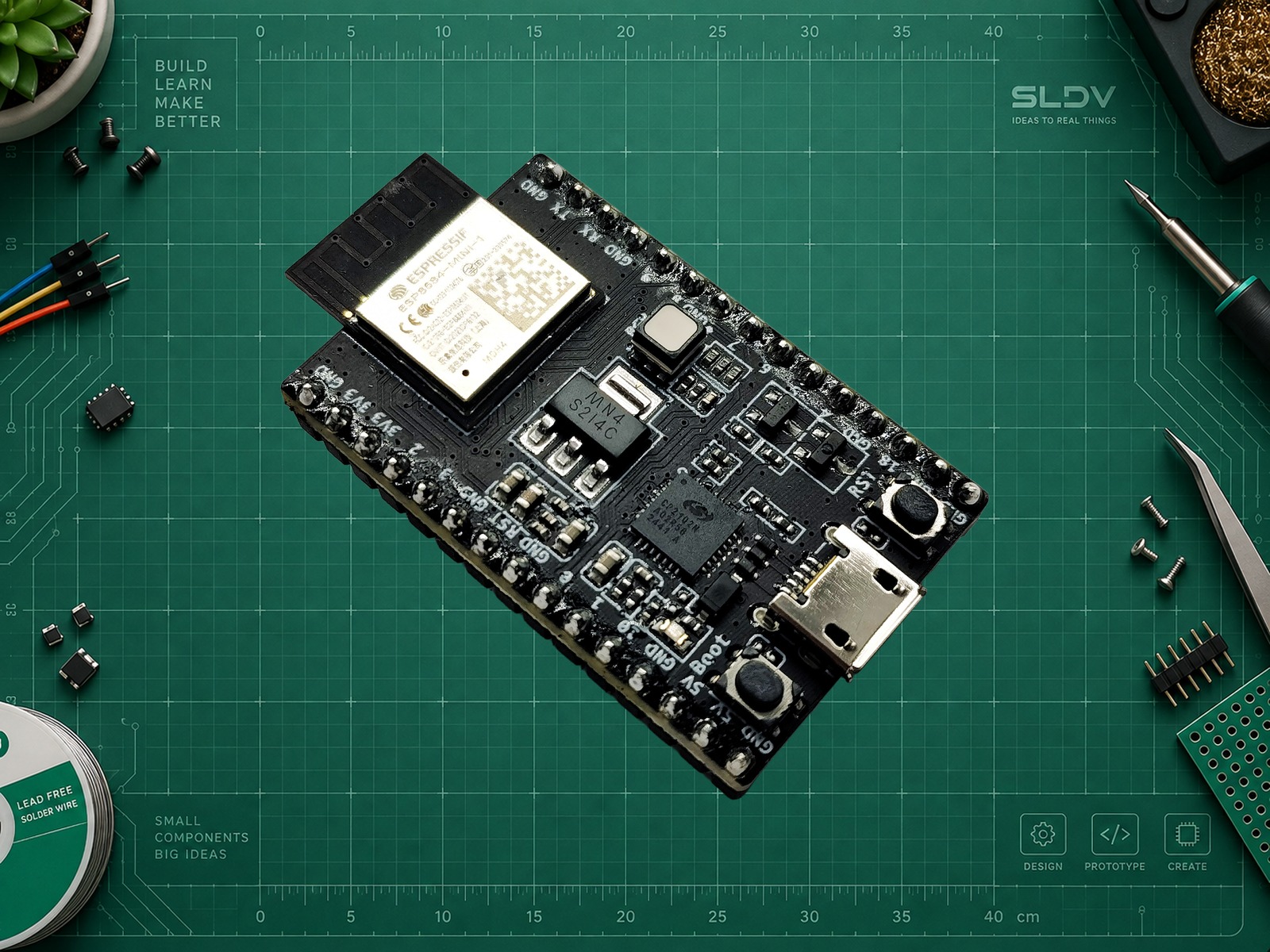 Espressif ESP8684-DevKitM-1-H4 · v1.1, 4 МБ Flash; фото производителя.