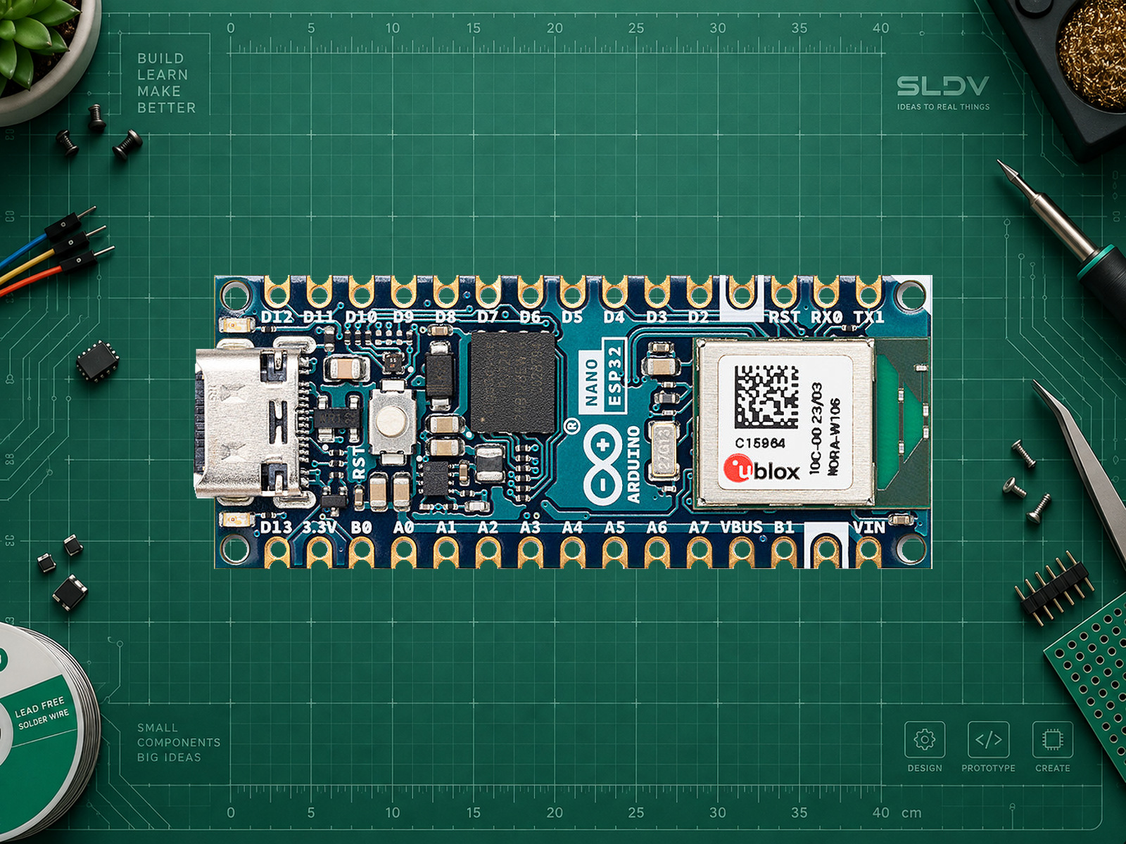 Arduino Nano ESP32 — реальная плата Arduino целиком