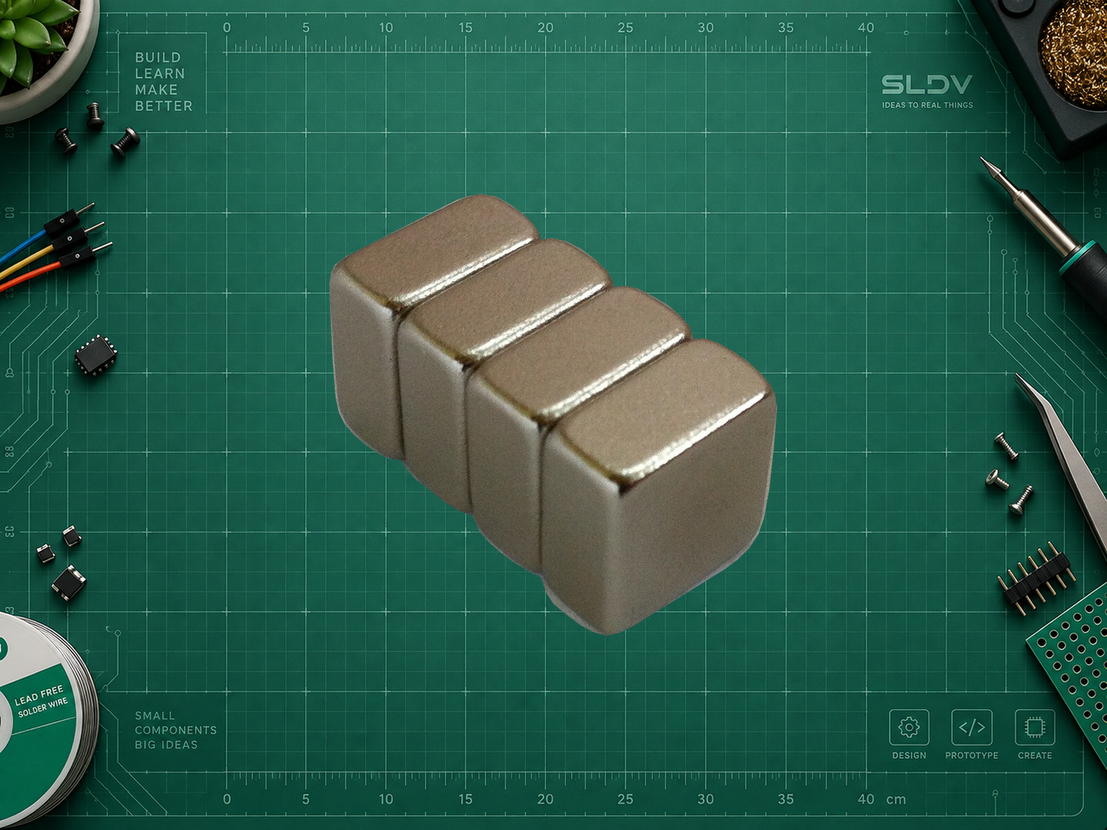 Примеры прямоугольных неодимовых магнитов, не комплект supermagnete Z-04