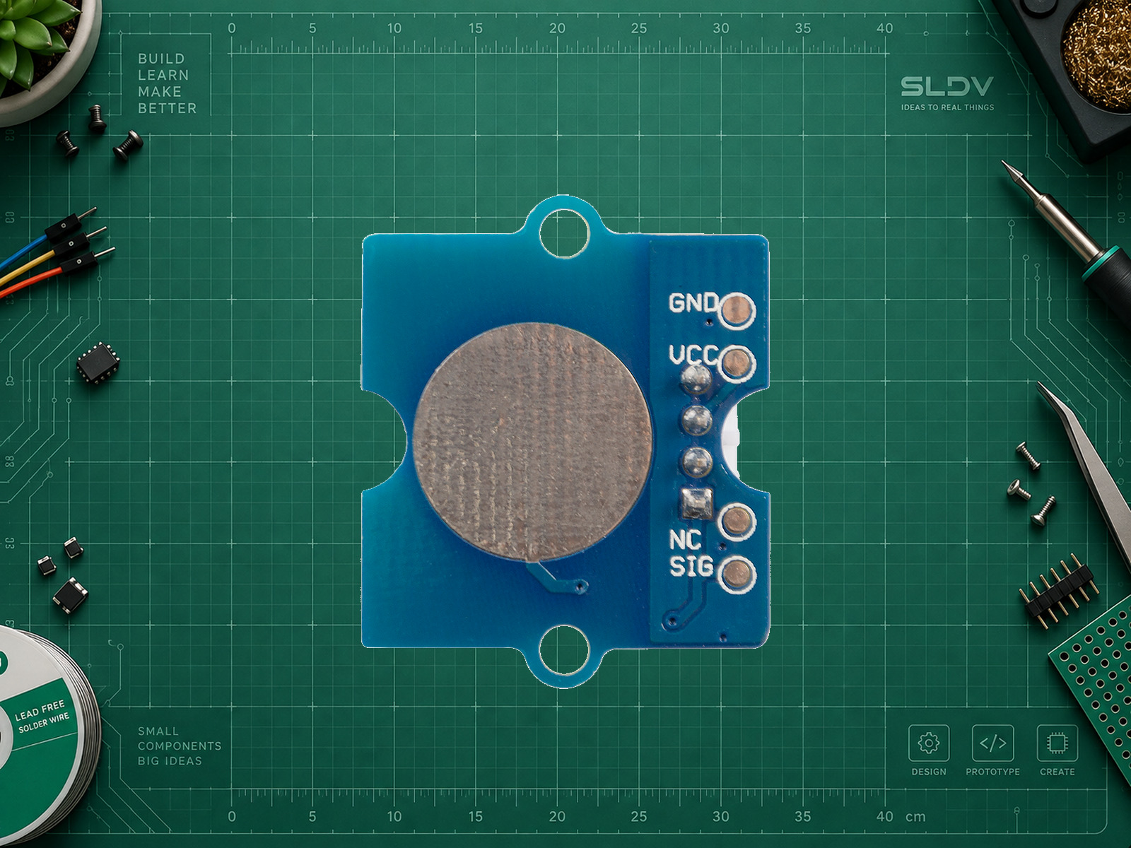 Seeed Grove Touch Sensor на TTP223-BA6, сторона сенсорного электрода